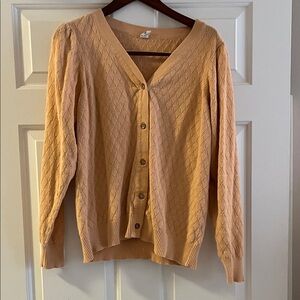 Kate Quinn Salmon Cardigan Sweater - size M - 100% organic cotton